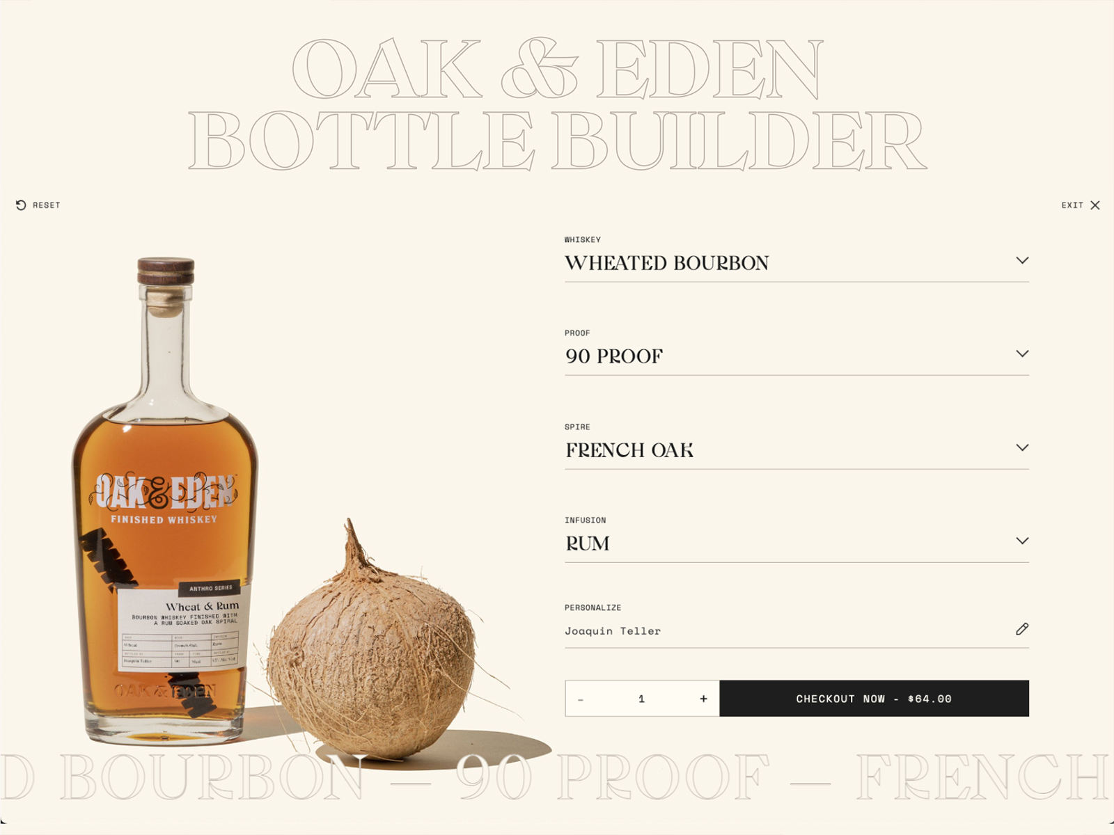 Oak & Eden Bottle Builder
