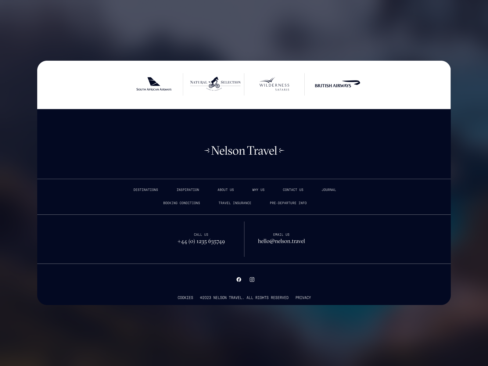 Nelson Travel - Footer