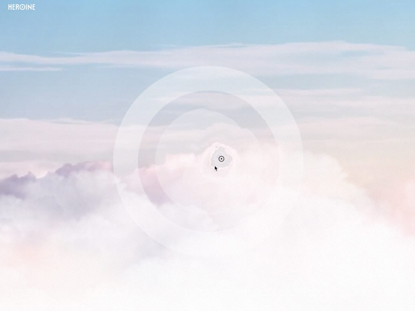 Flying through clouds intro animation