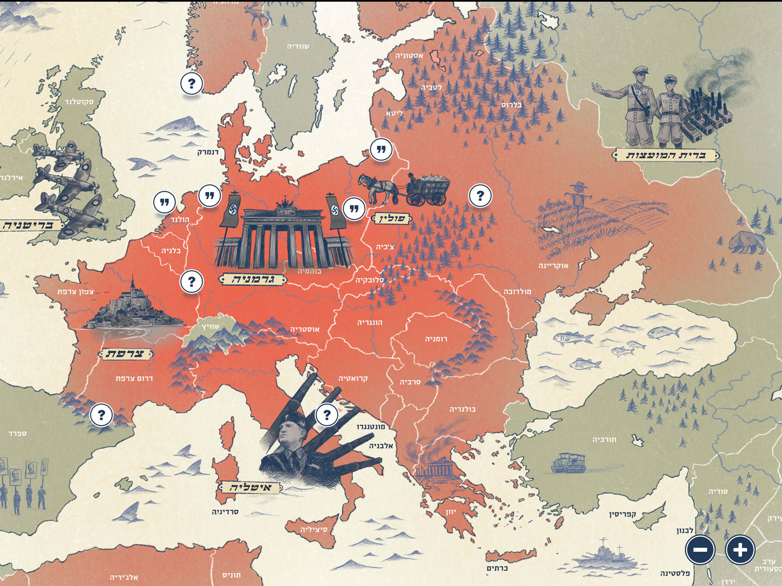 Map of Europe during the war