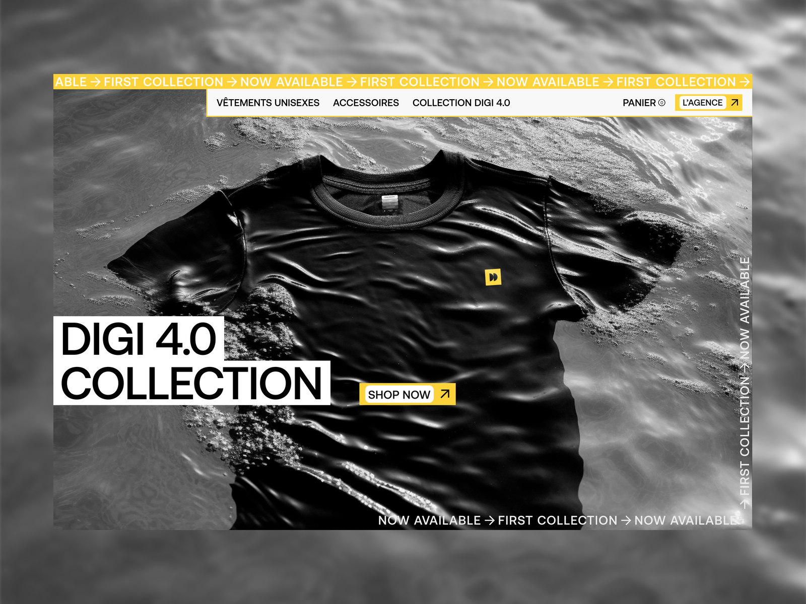 Immerse yourself in the collection right from the header