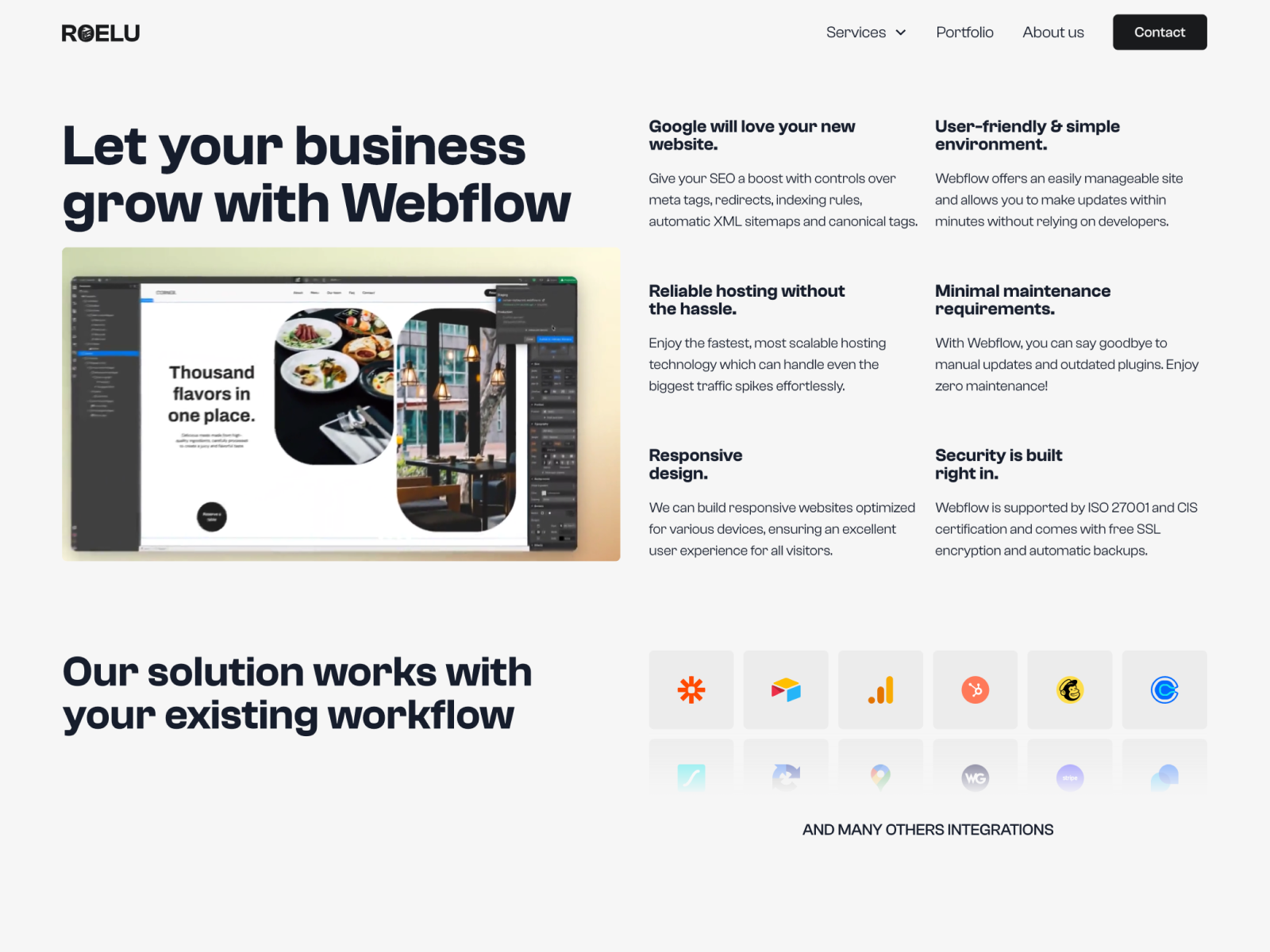 Business grow with Webflow