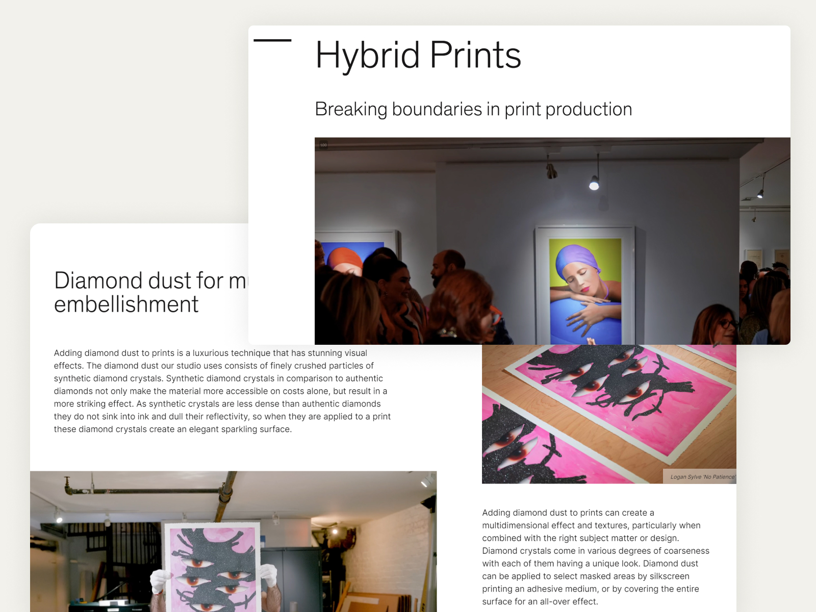 Editorial Hybrid Prints Services Layout