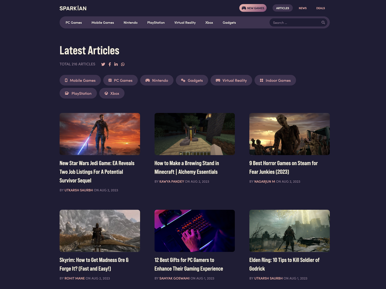 Articles Listing