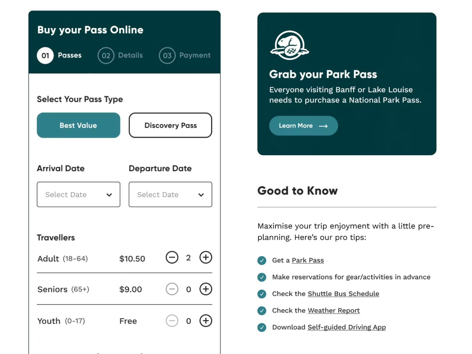 Park Pass Purchase
