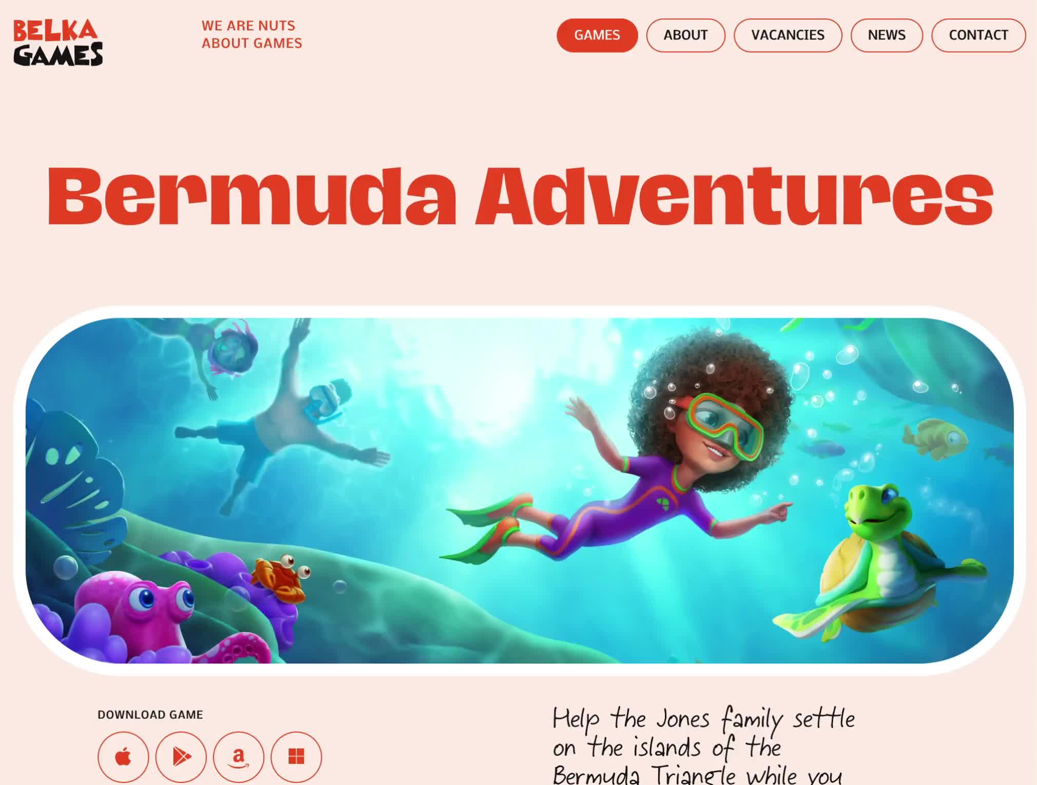 Bermuda Adventures page - Awwwards