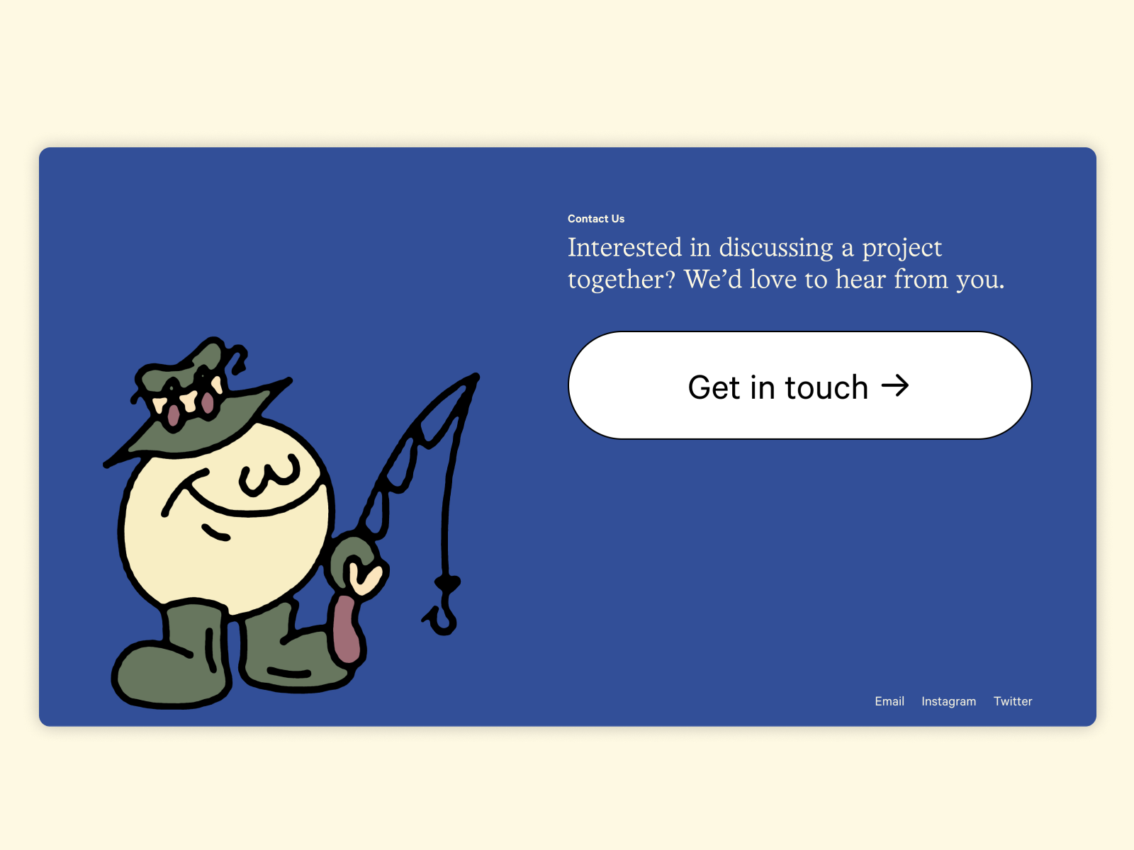Warmly welcoming illustrated footer