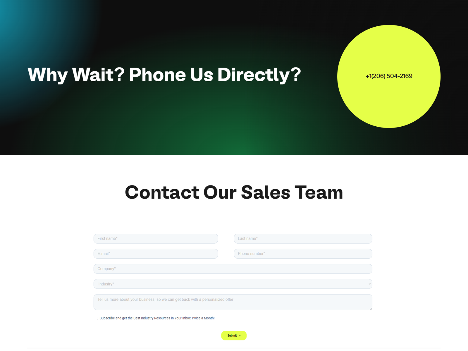 Contact Page