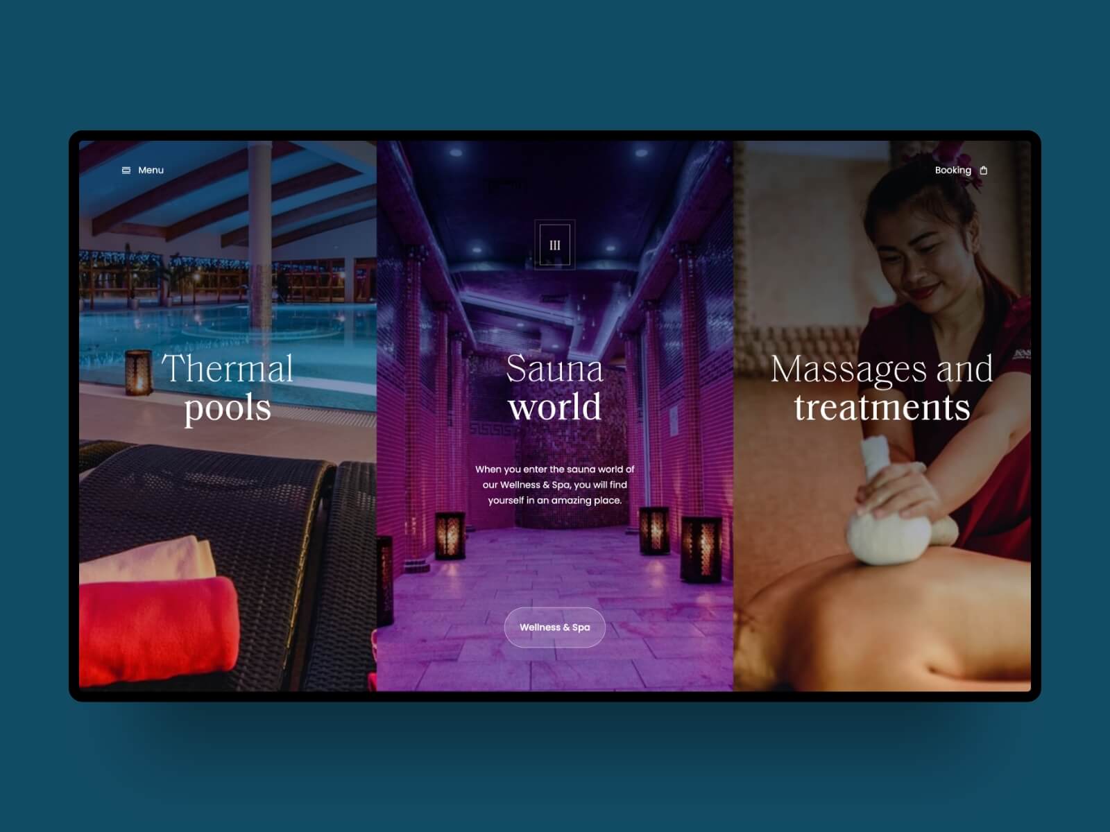 Content sections - Hotel & Spa Resort
