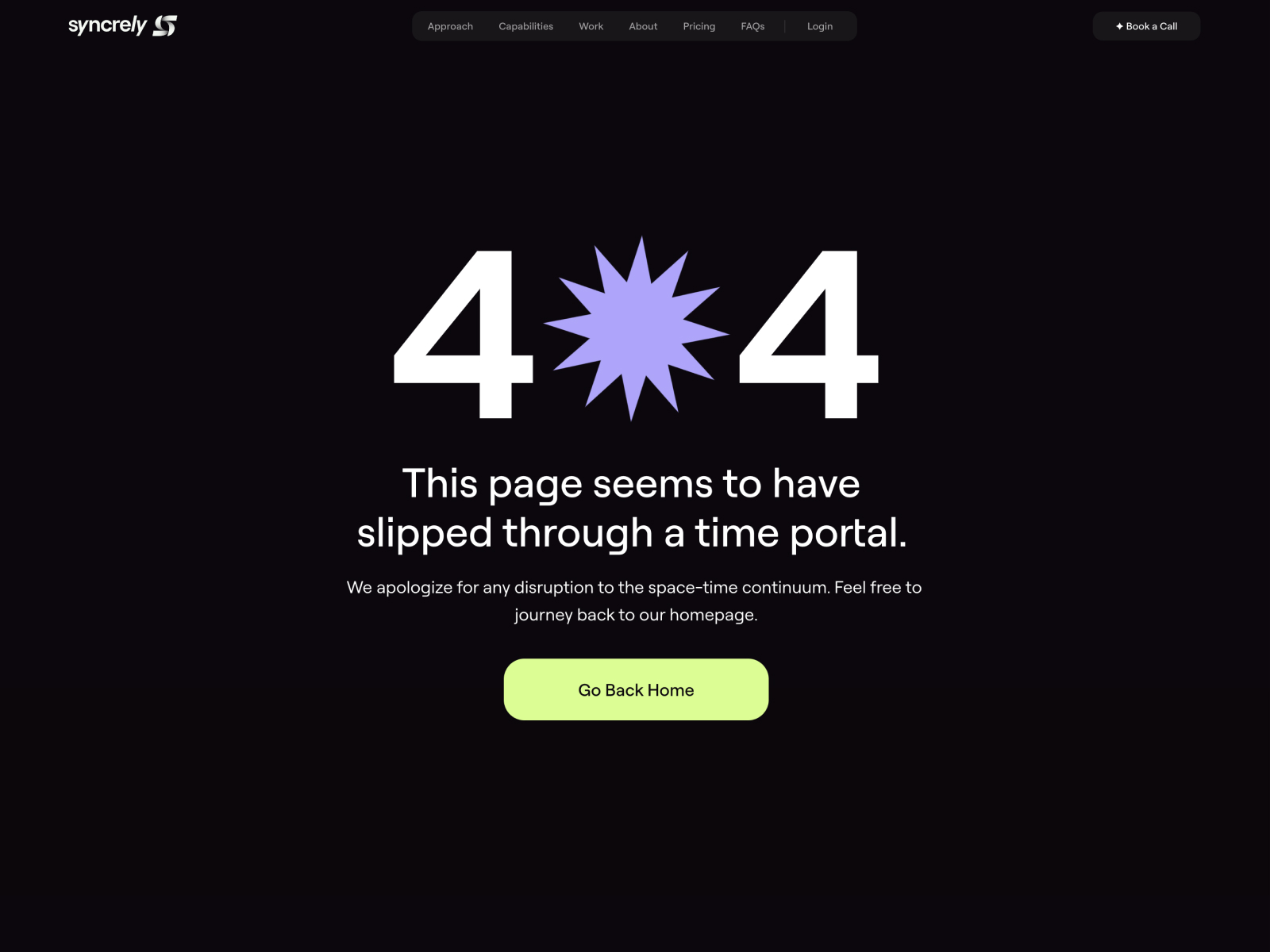 404 page — syncrely