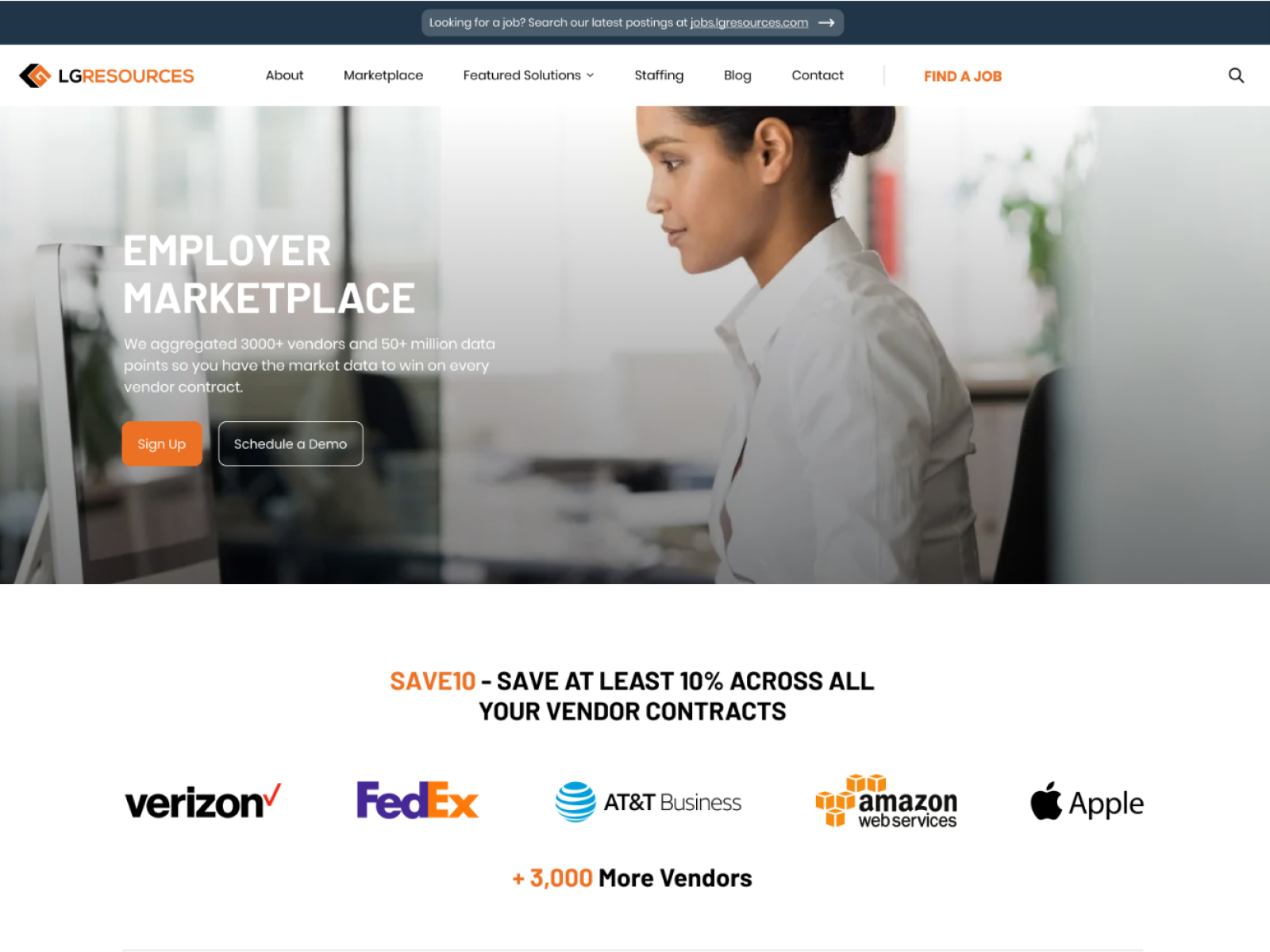 Employer Marketplace Page