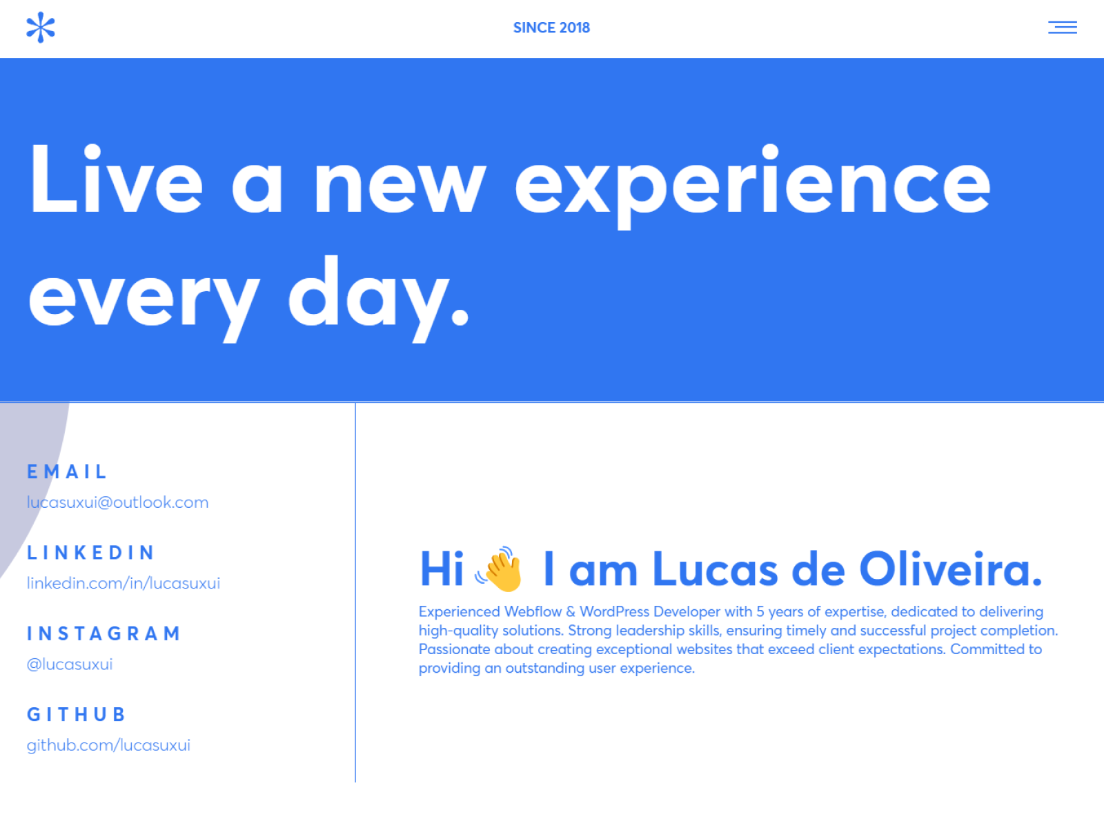 About Me - Lucas de Oliveira