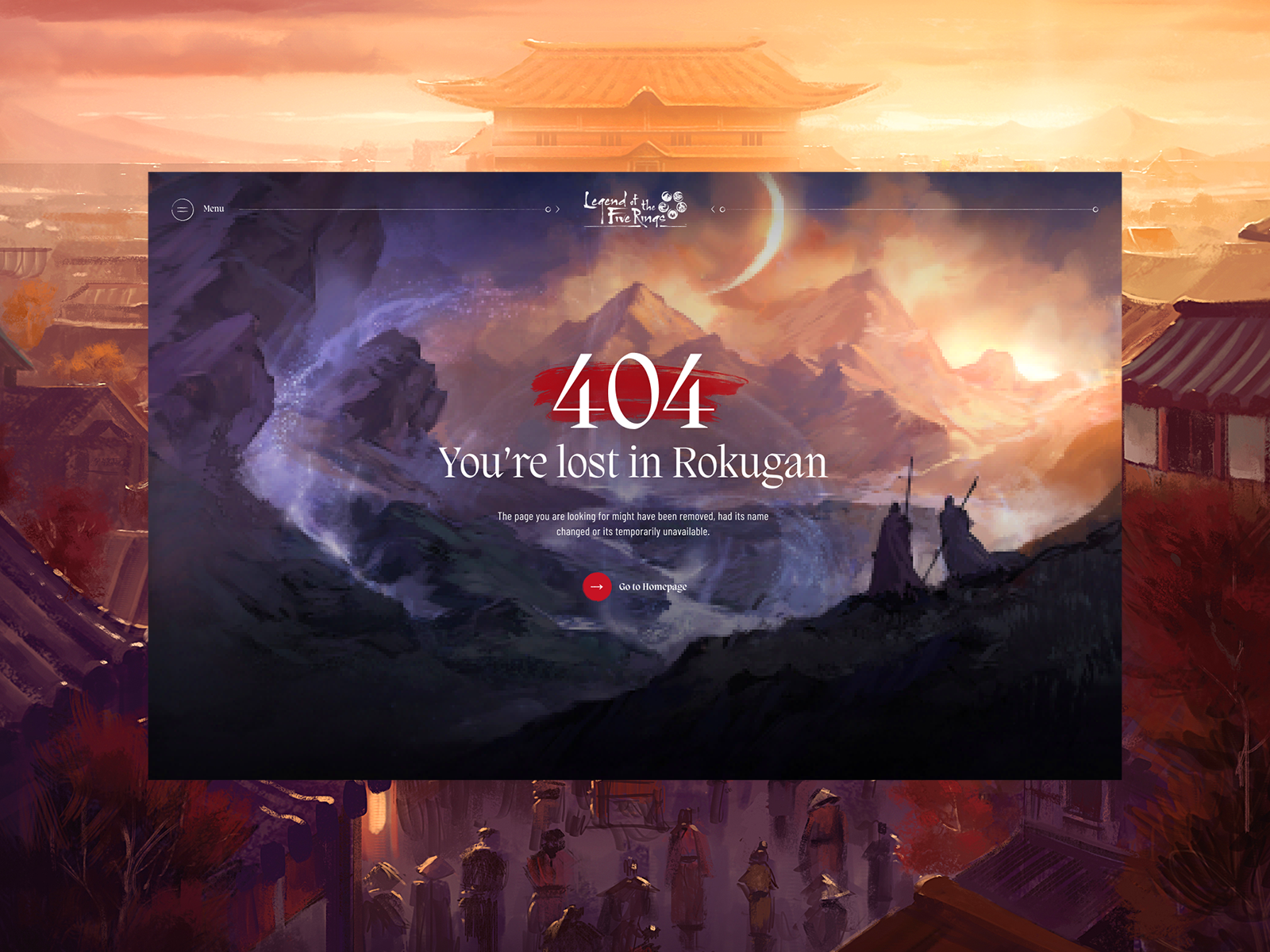 Legend of The Five Rings - 404 Page
