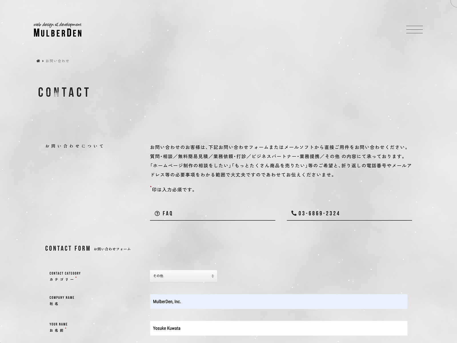 Ajax contact form by AWS Lambda, Ajax FAQ search form