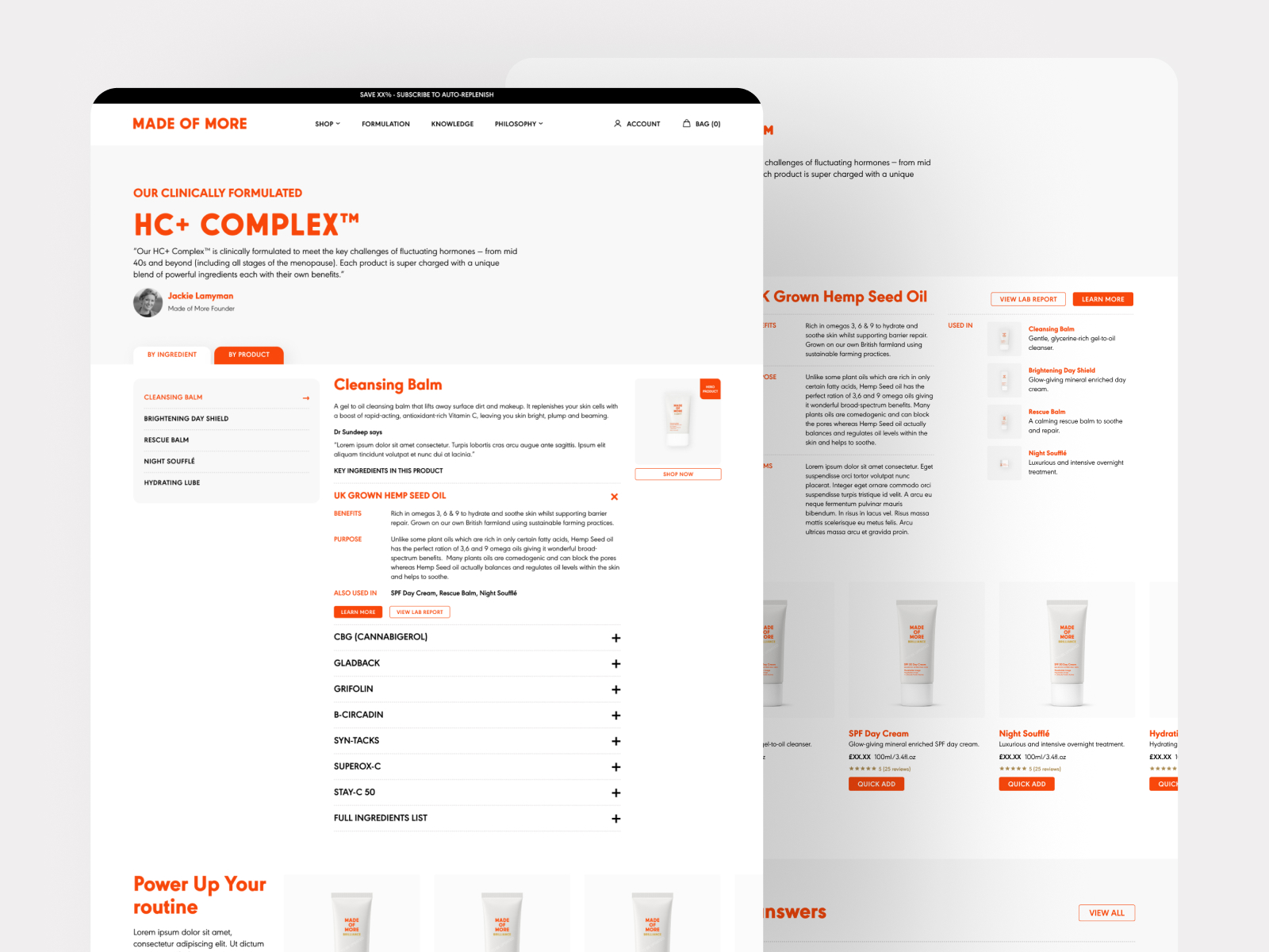 Formulation Page