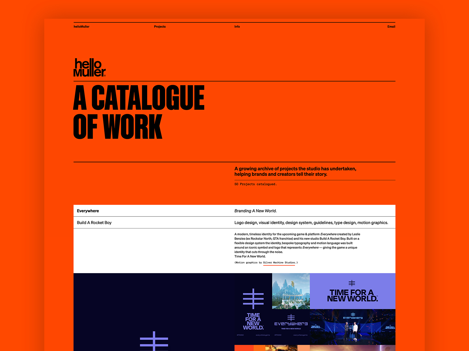 A Catalogue of Work