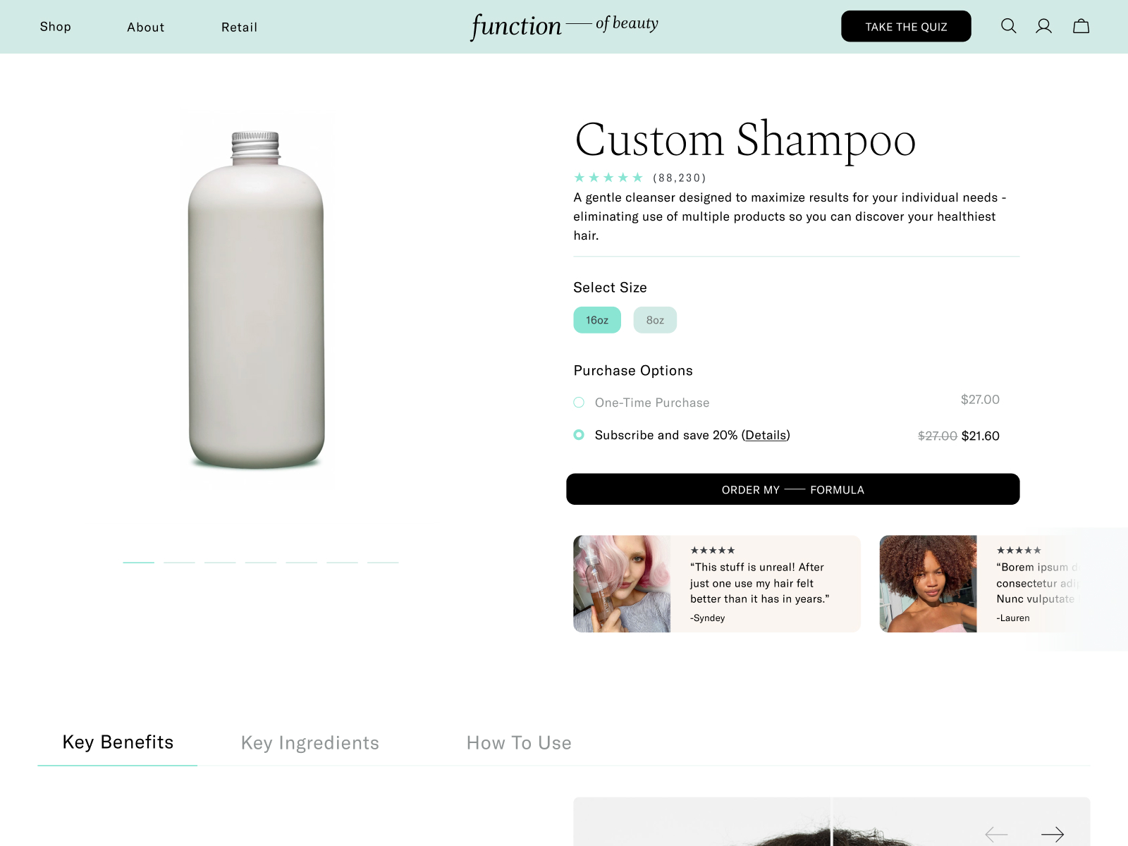 Product Detail Page - Real People, Real Results