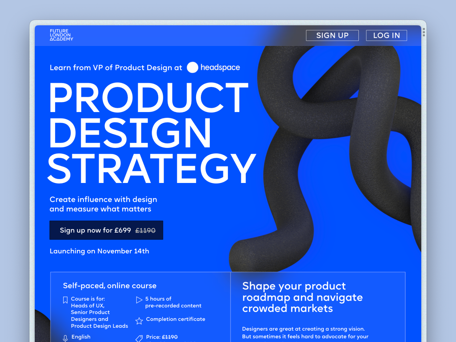 Product Design Strategy Landing