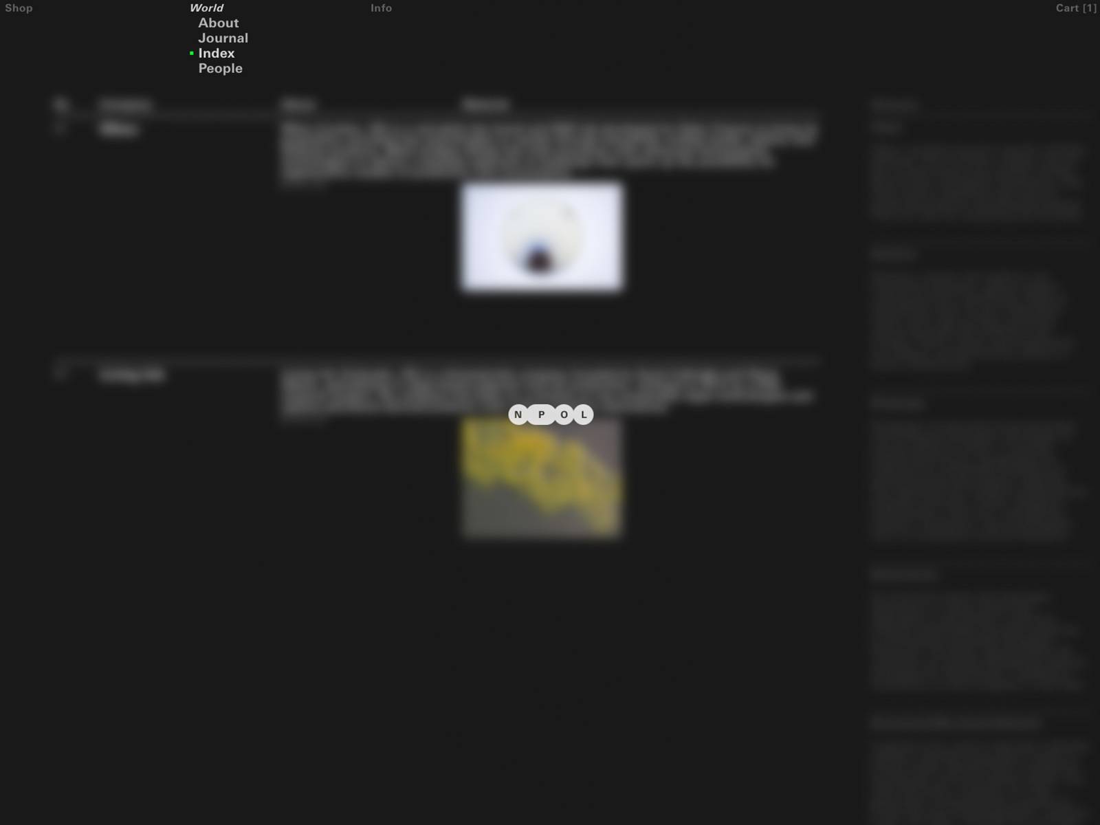 Overlay blur effect on menu