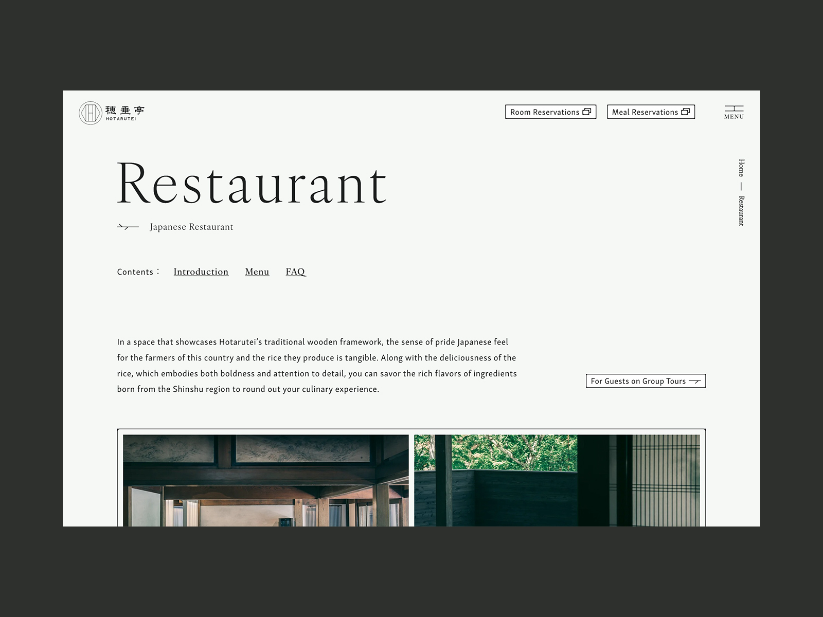Stay & Restaurant Page