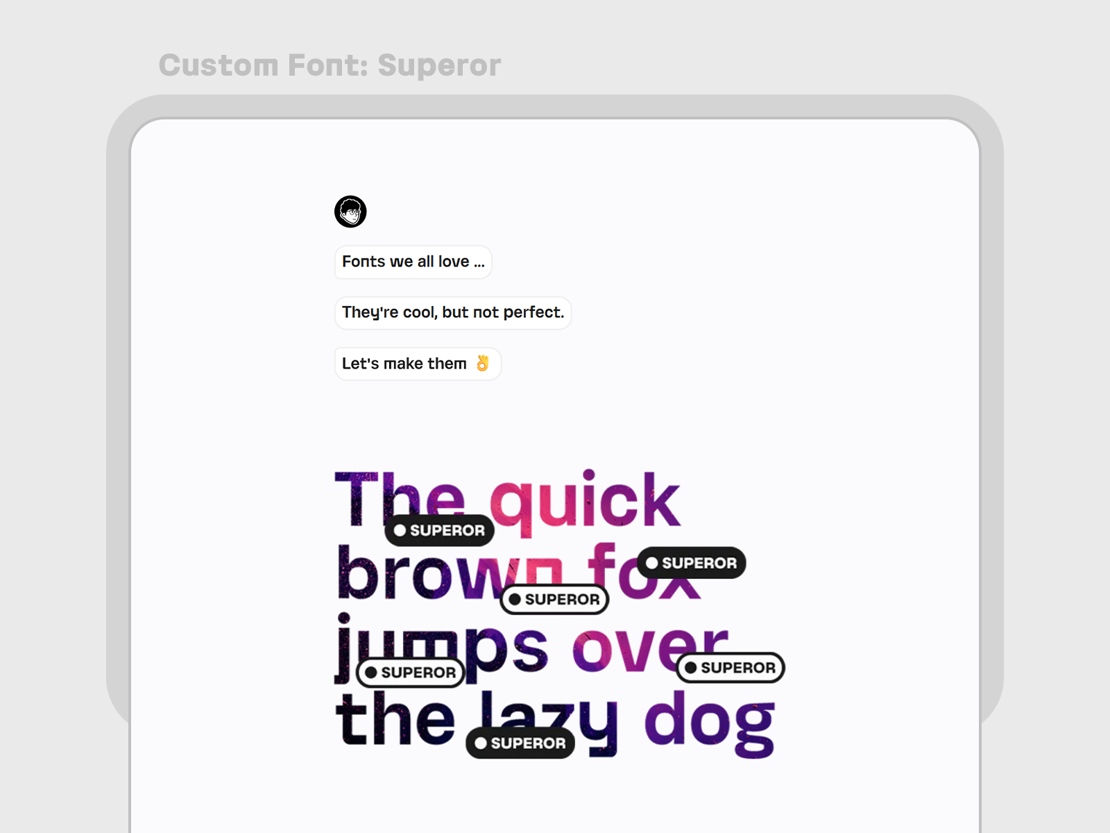 Custom Font