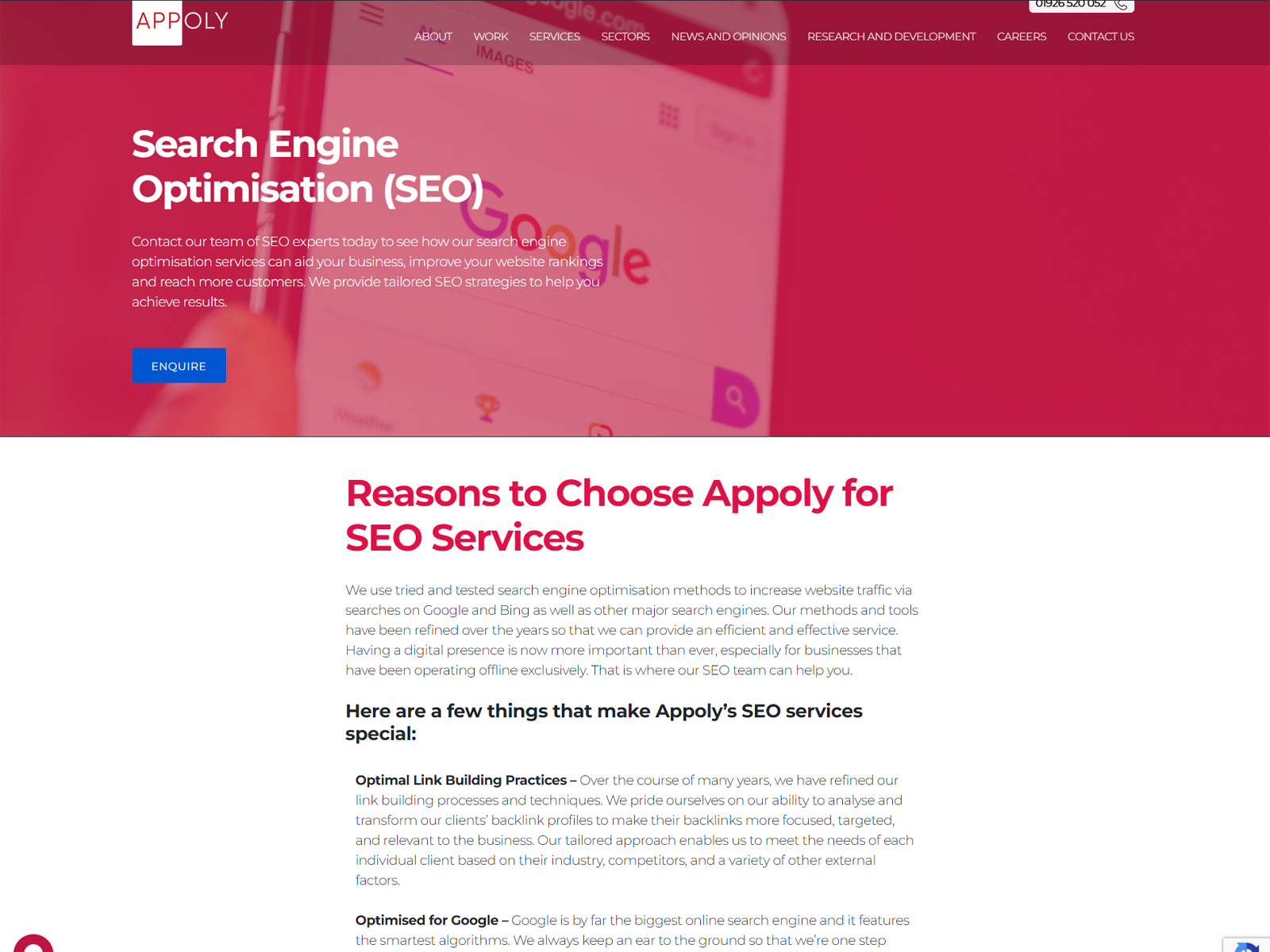 Search Engine Optimisation