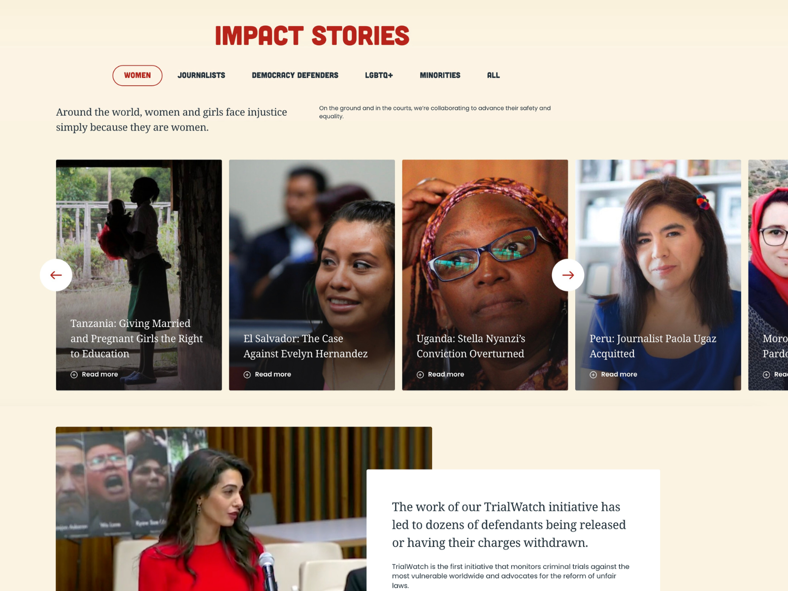 Our Impact Page