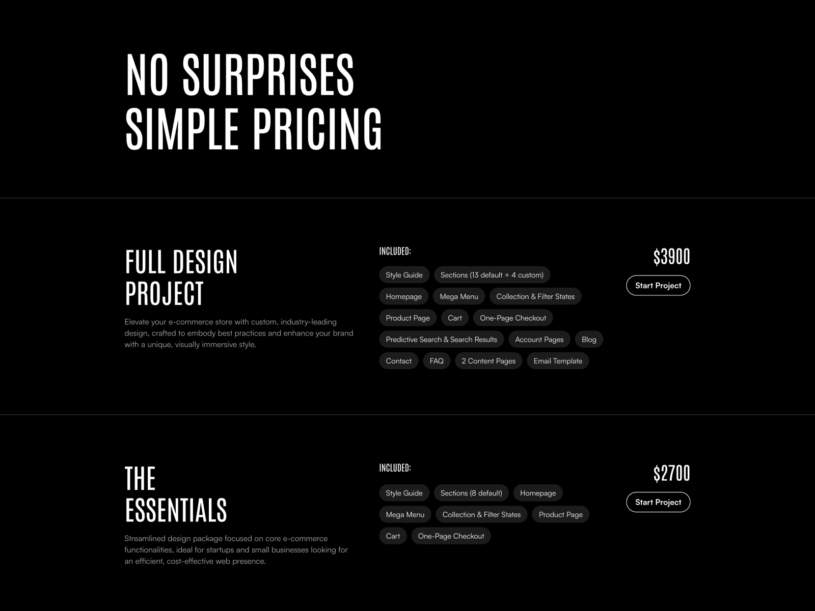 Pricing/Plans