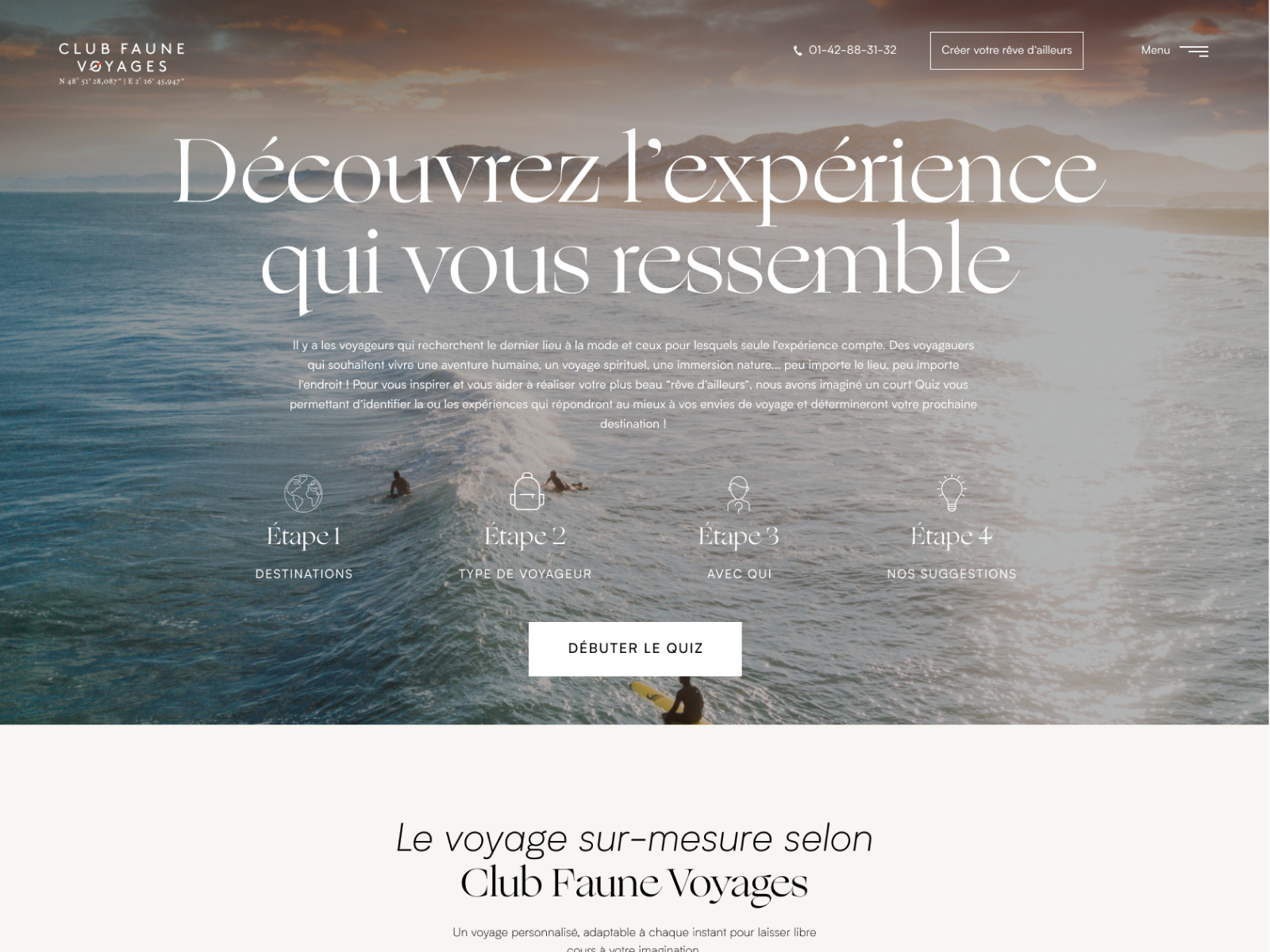Quiz Experience Club Faune Voyages