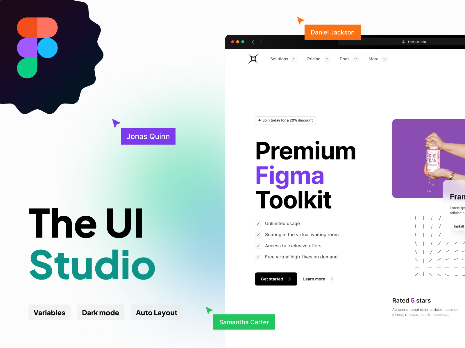 Automated design with UI studio Figma plugin