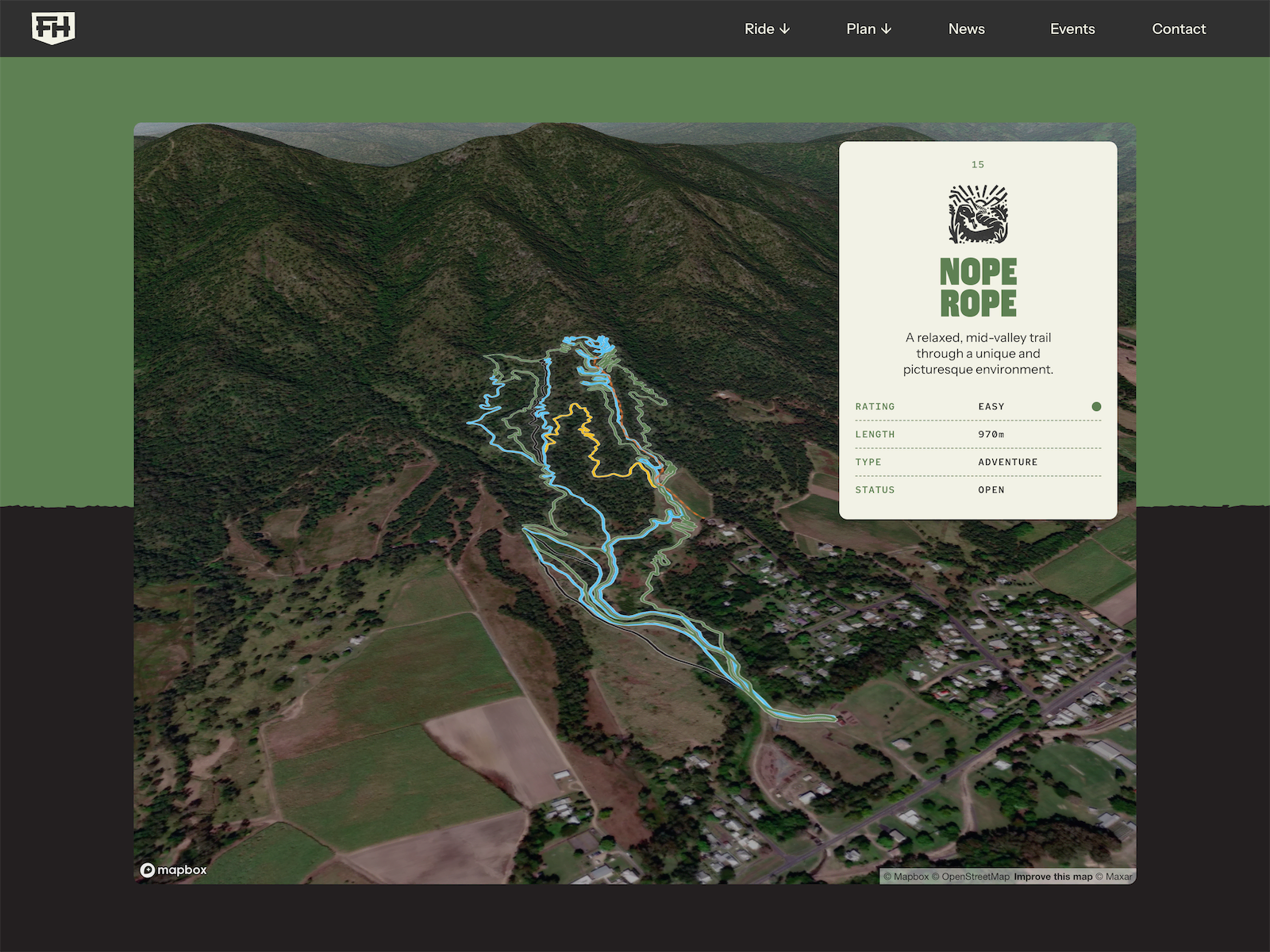 Interactive Trail Selection Map