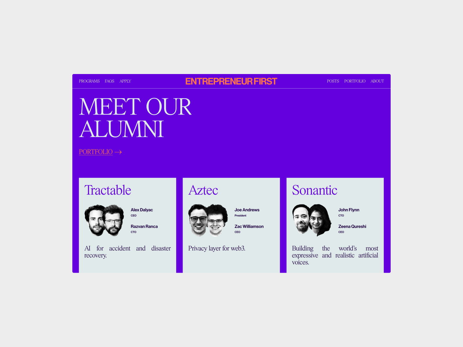 Alumni profile highlights