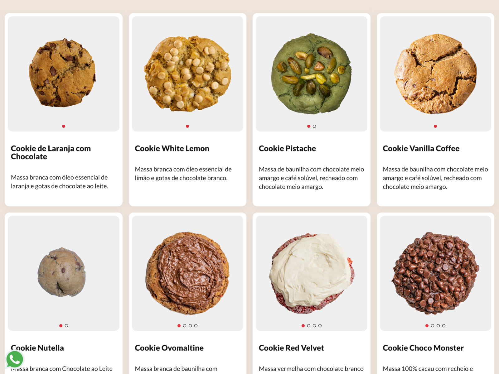 Product Grid from Duckbill Cookies and Coffee