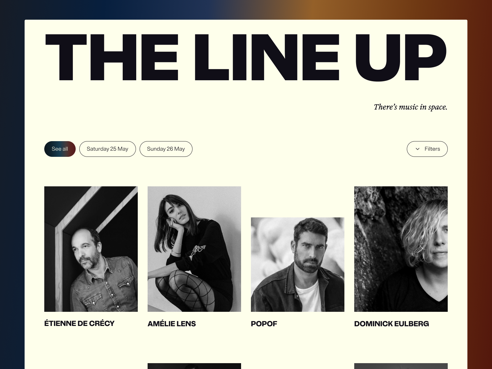 Line Up Gallery