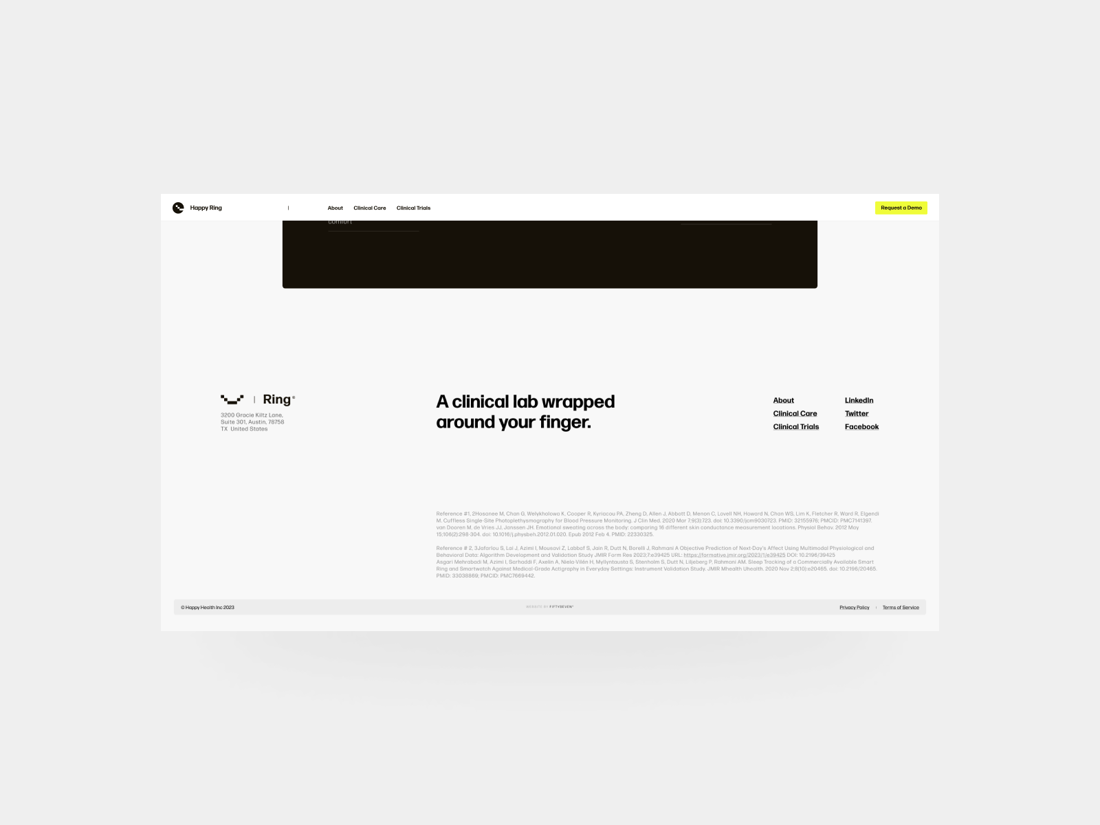 Minimal Footer Design