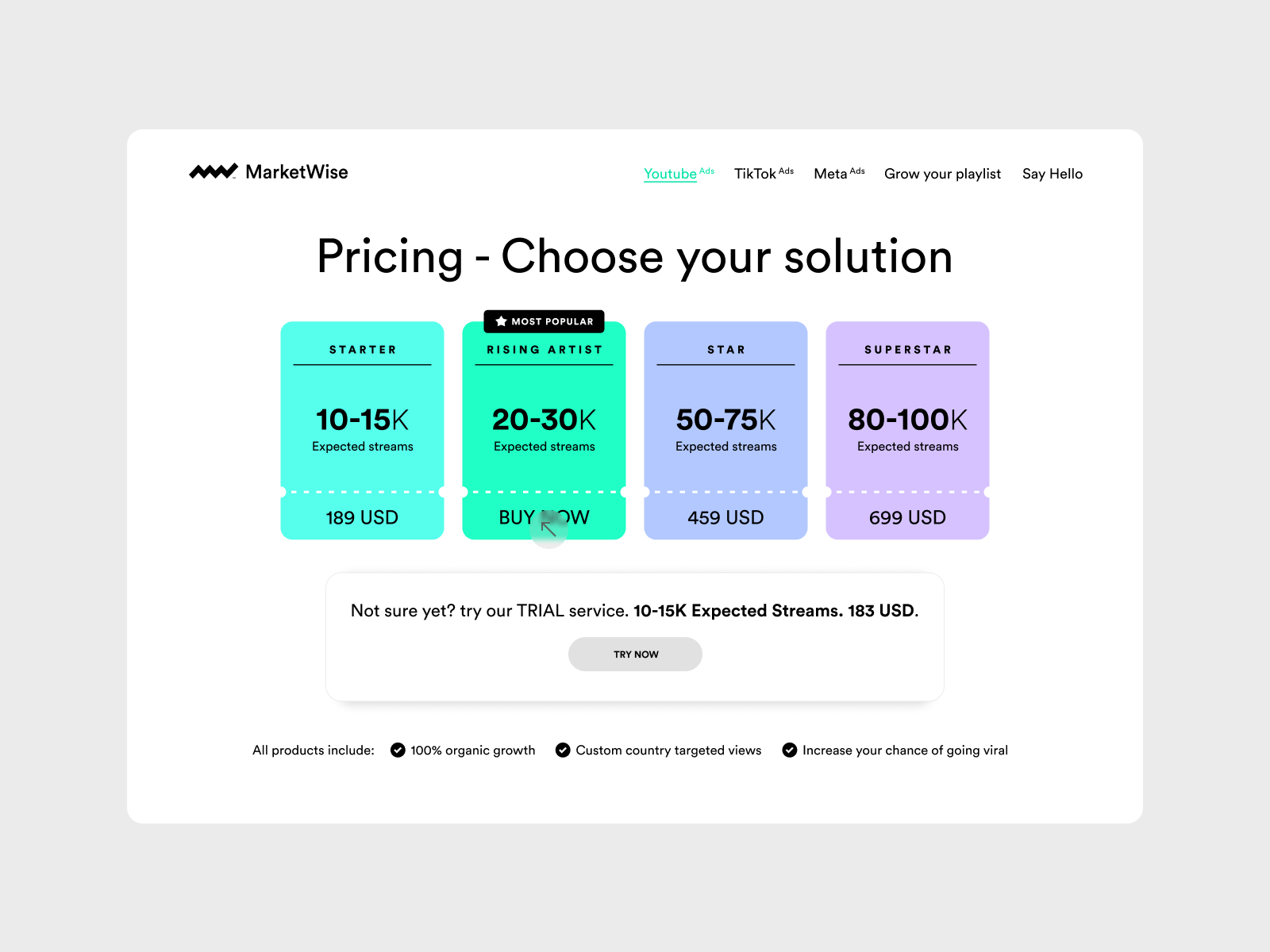 Pricing - Choose your solution