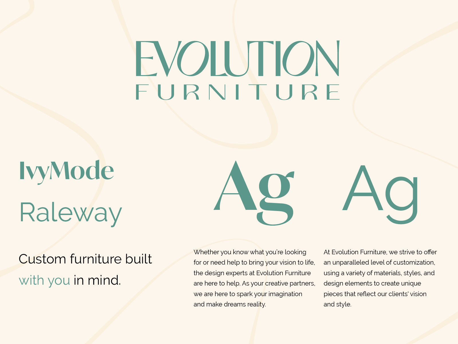 Evolution Furniture Branding