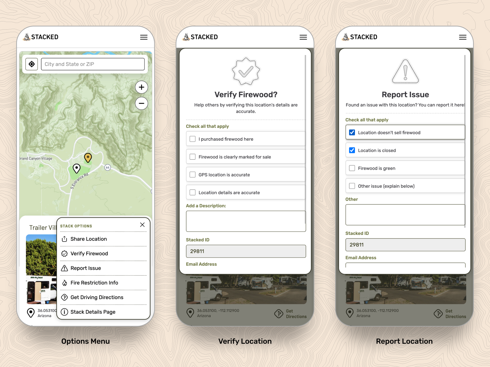 Stack Location Options