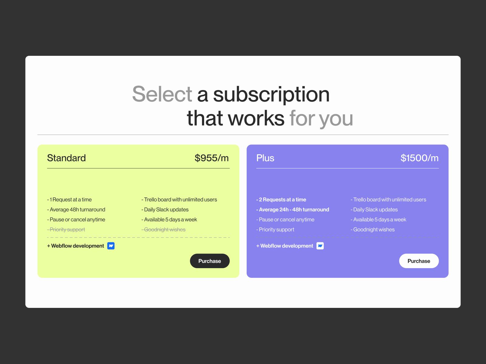 Plans pricing - DesignThat