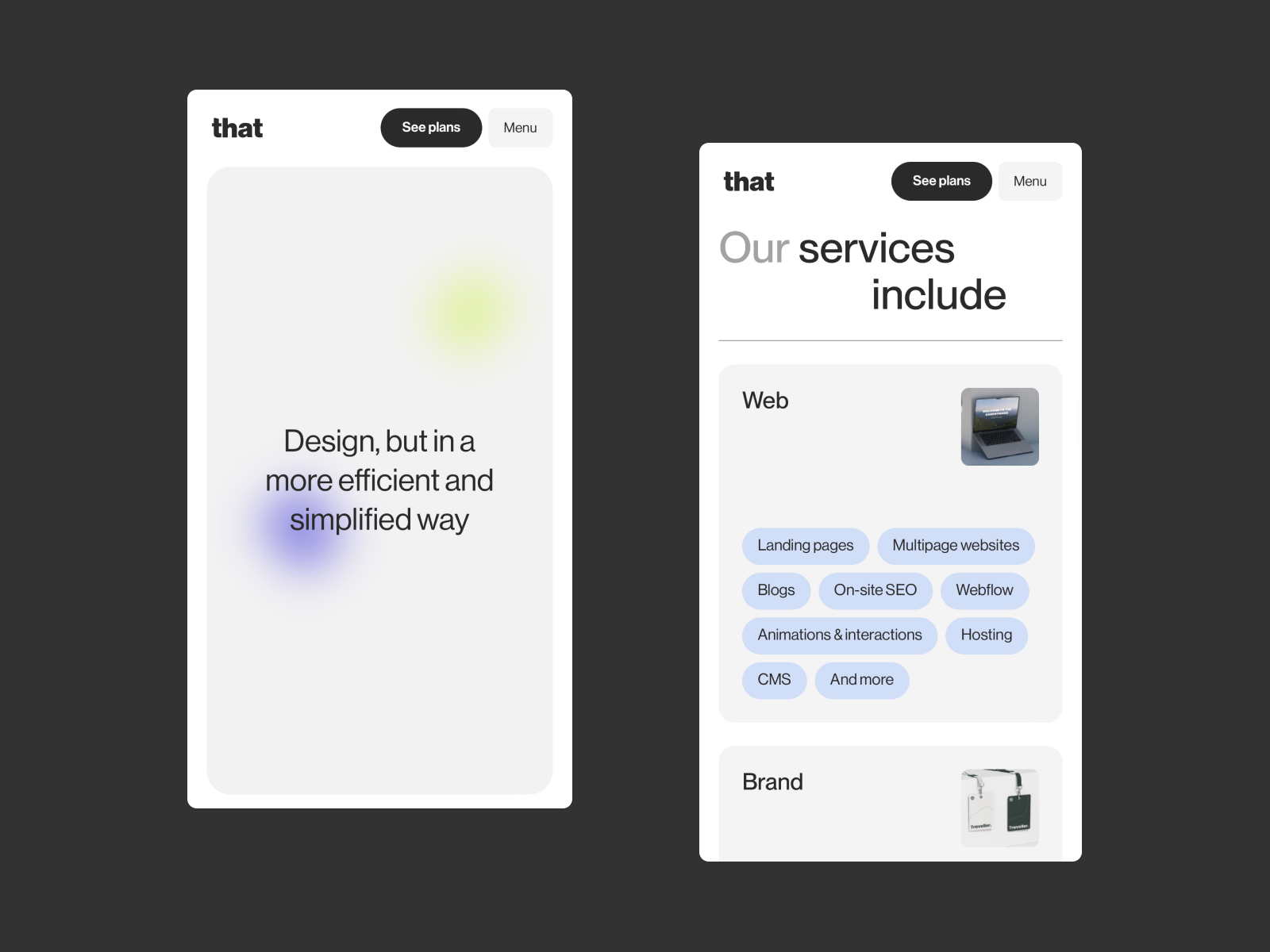 Mobile responsiveness - DesignThat