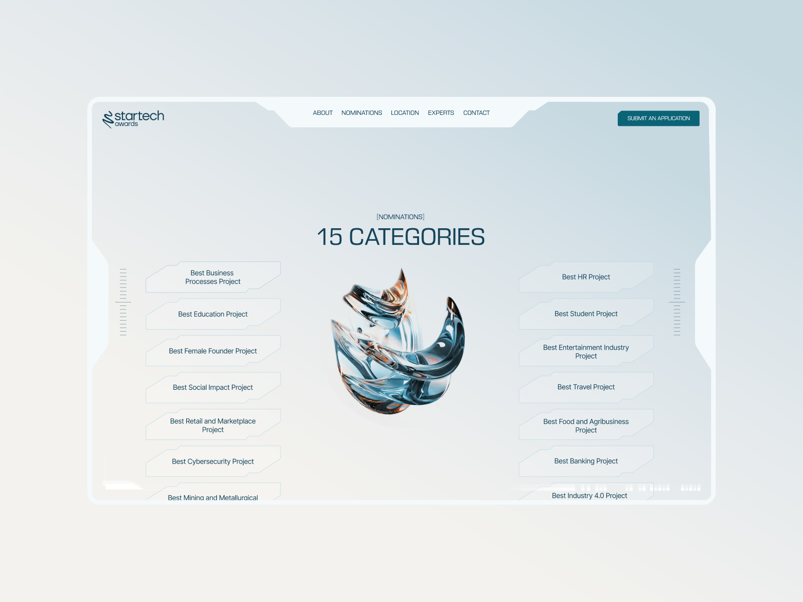 Navigation page for startech awards