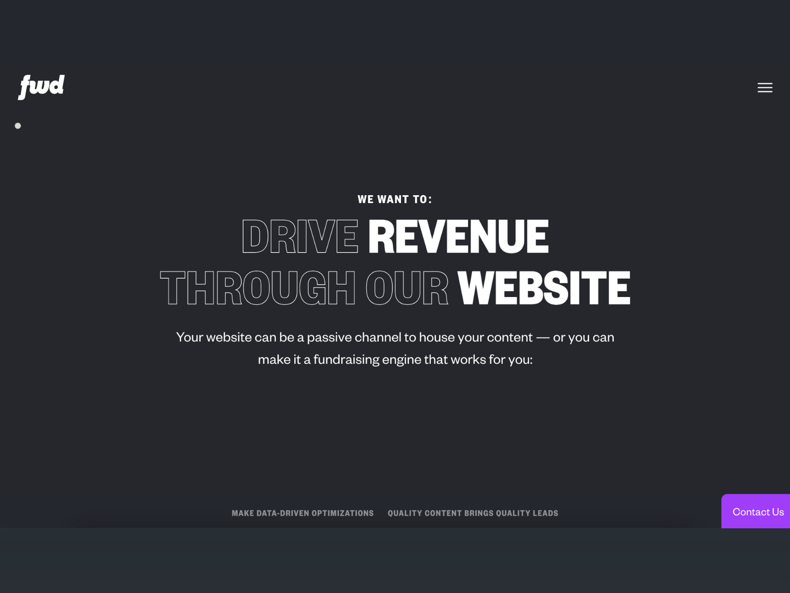 Drive Revenue Through Website