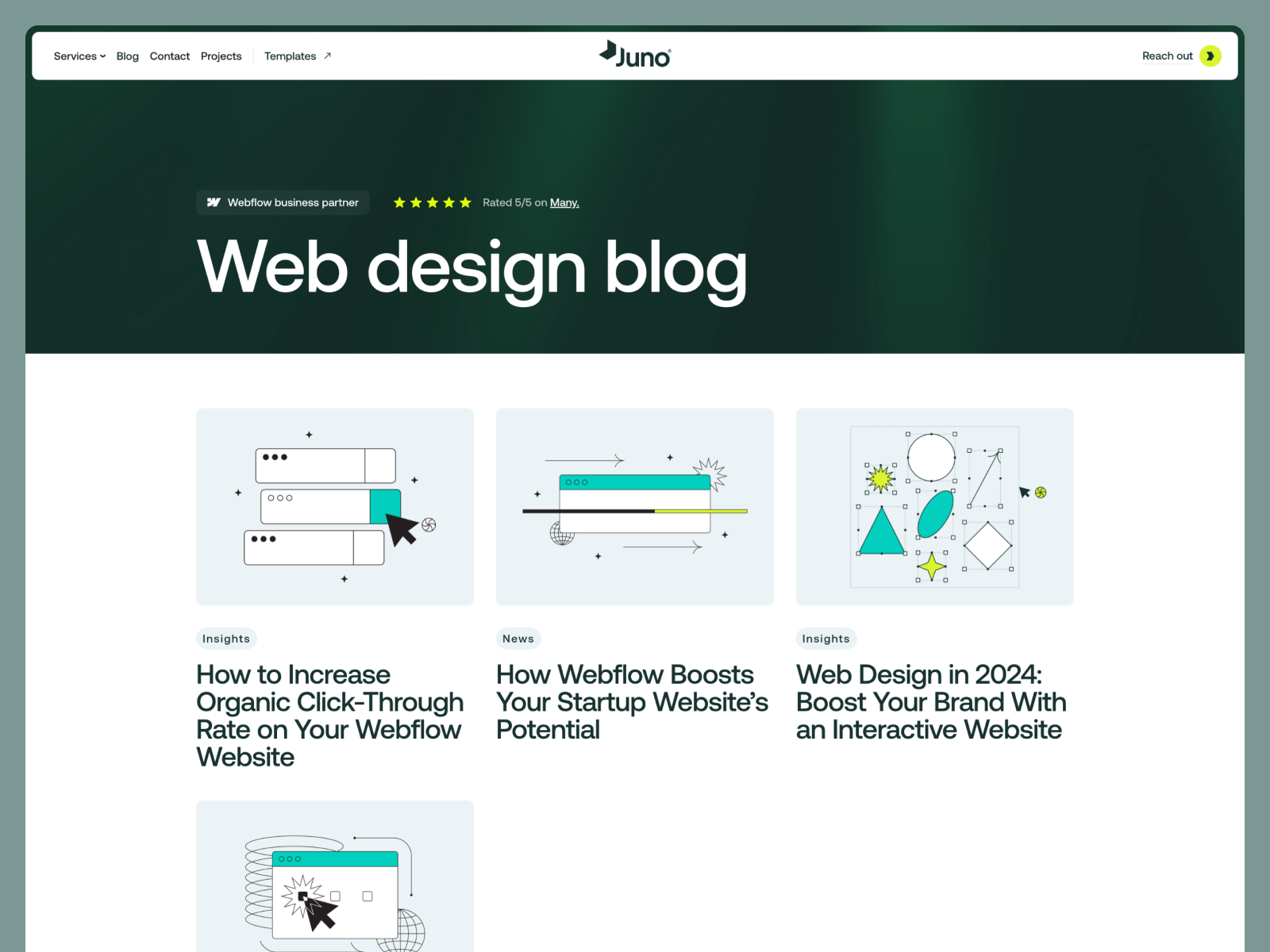 Web design blog page