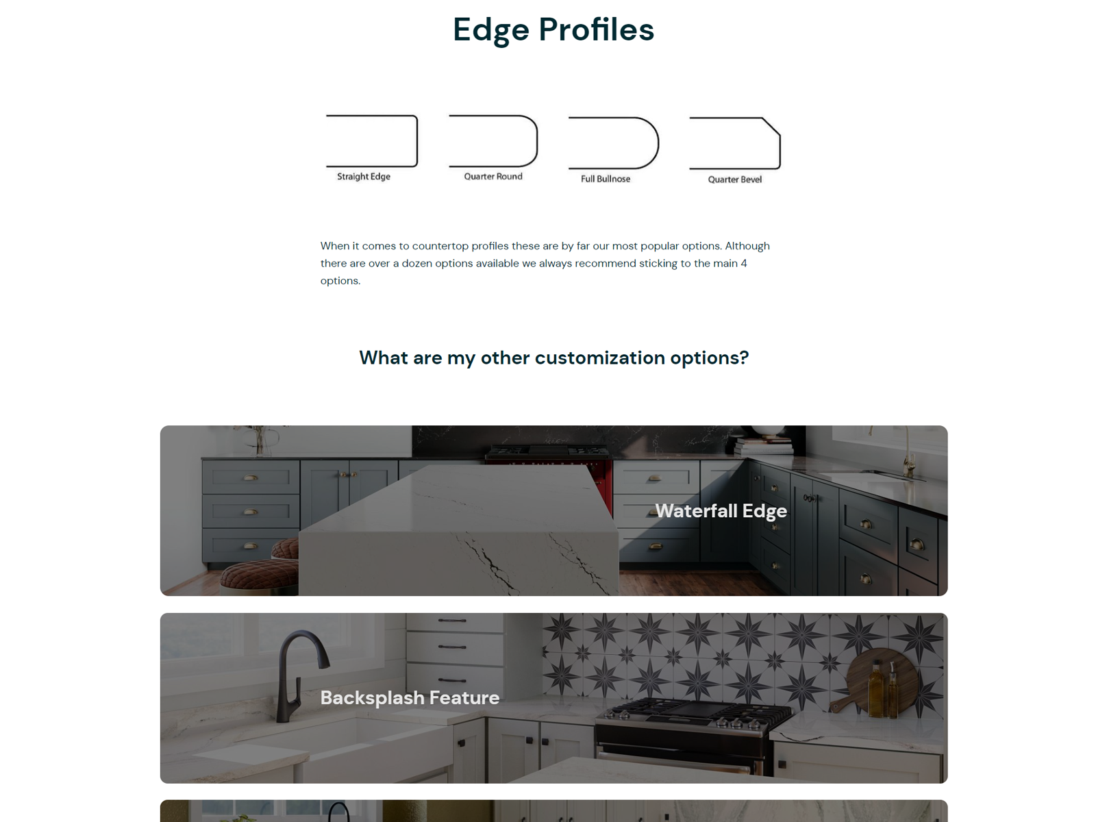 Edge Profiles Informational Page