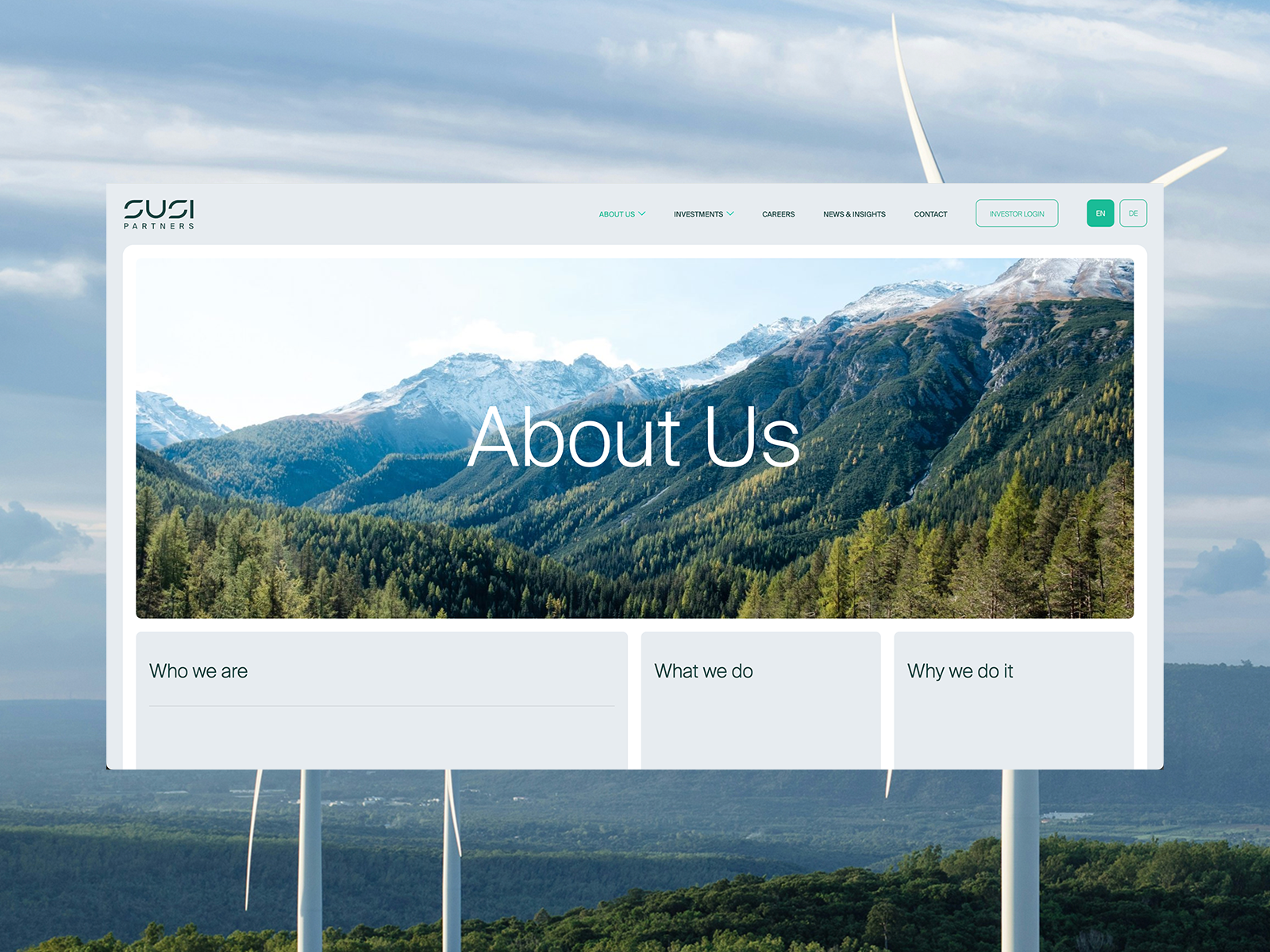 SUSI Partners Header Design