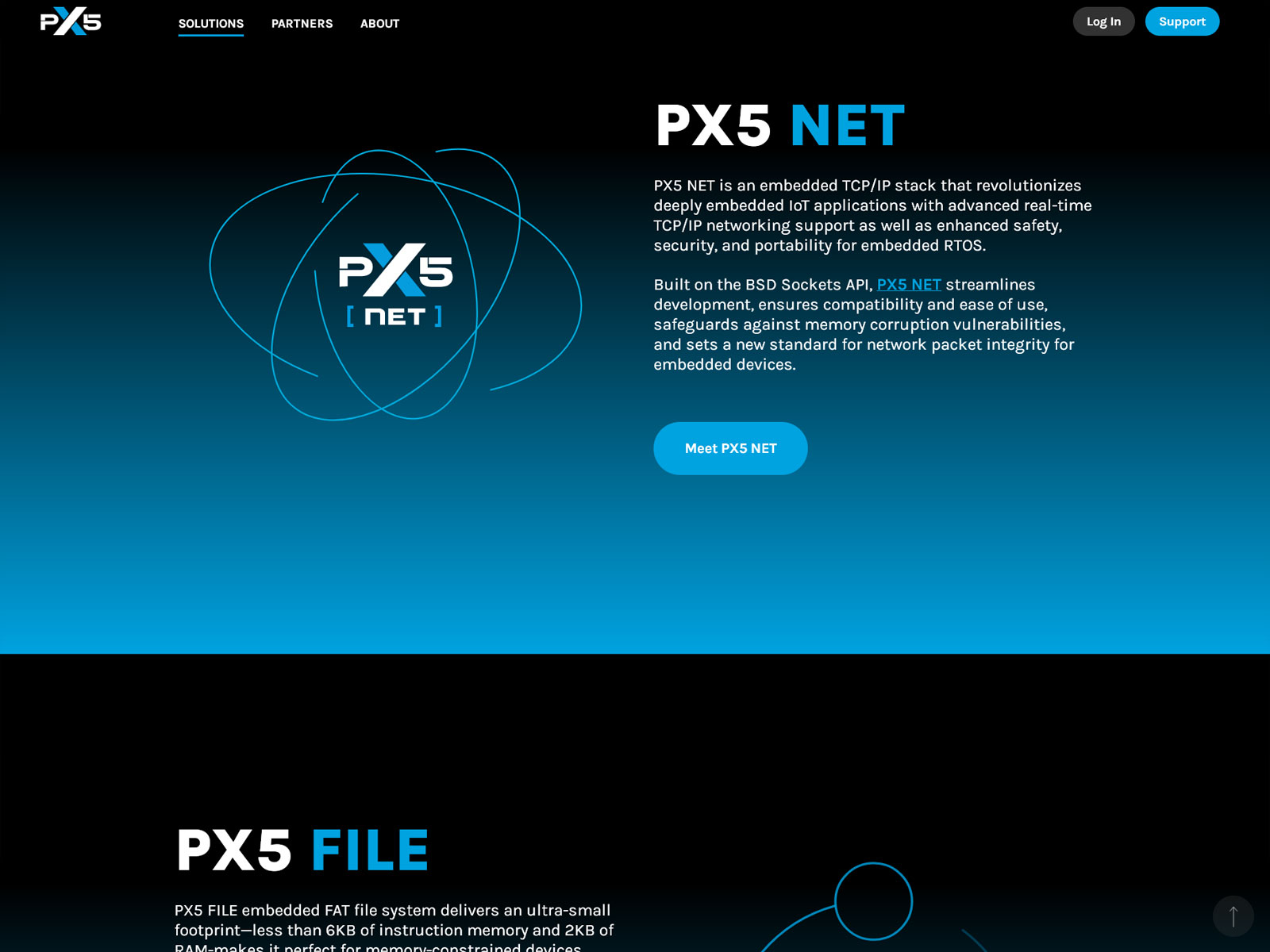 Solutions, Landing page