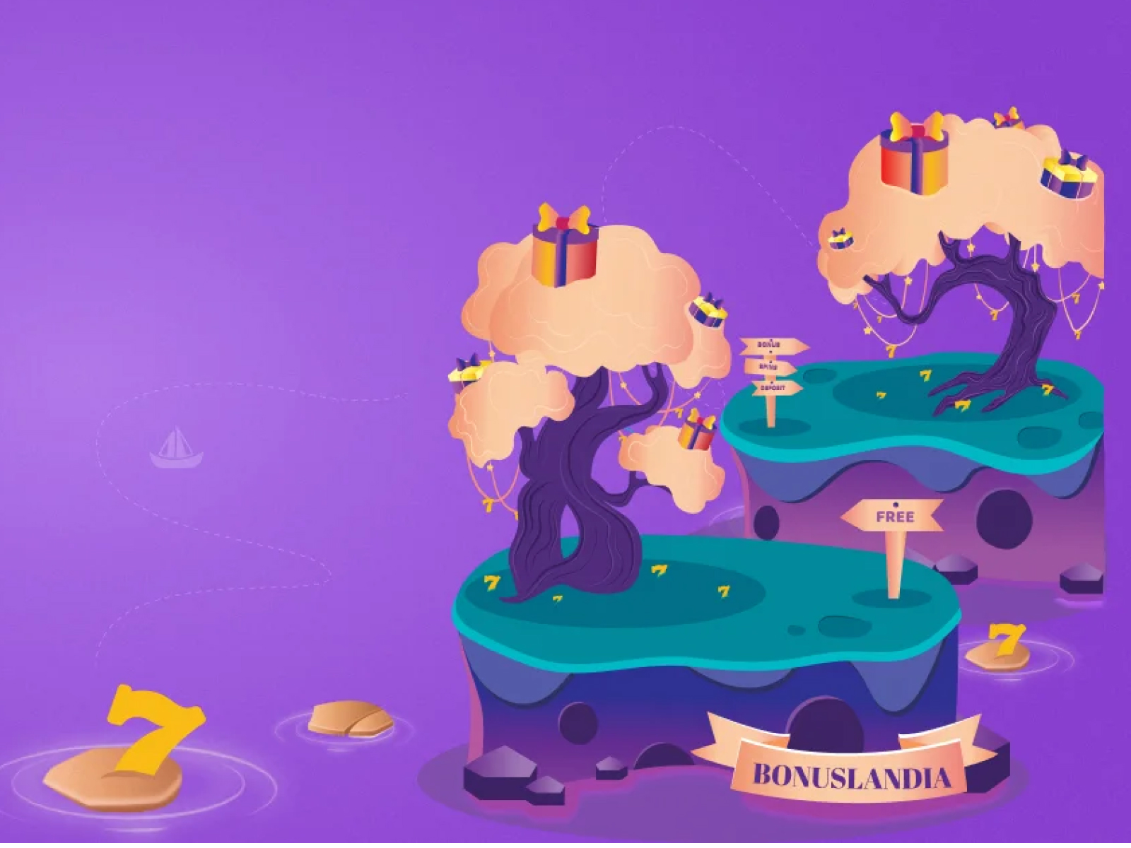 BonusLandia: CasinoLandia's Bonuses Page Header Design