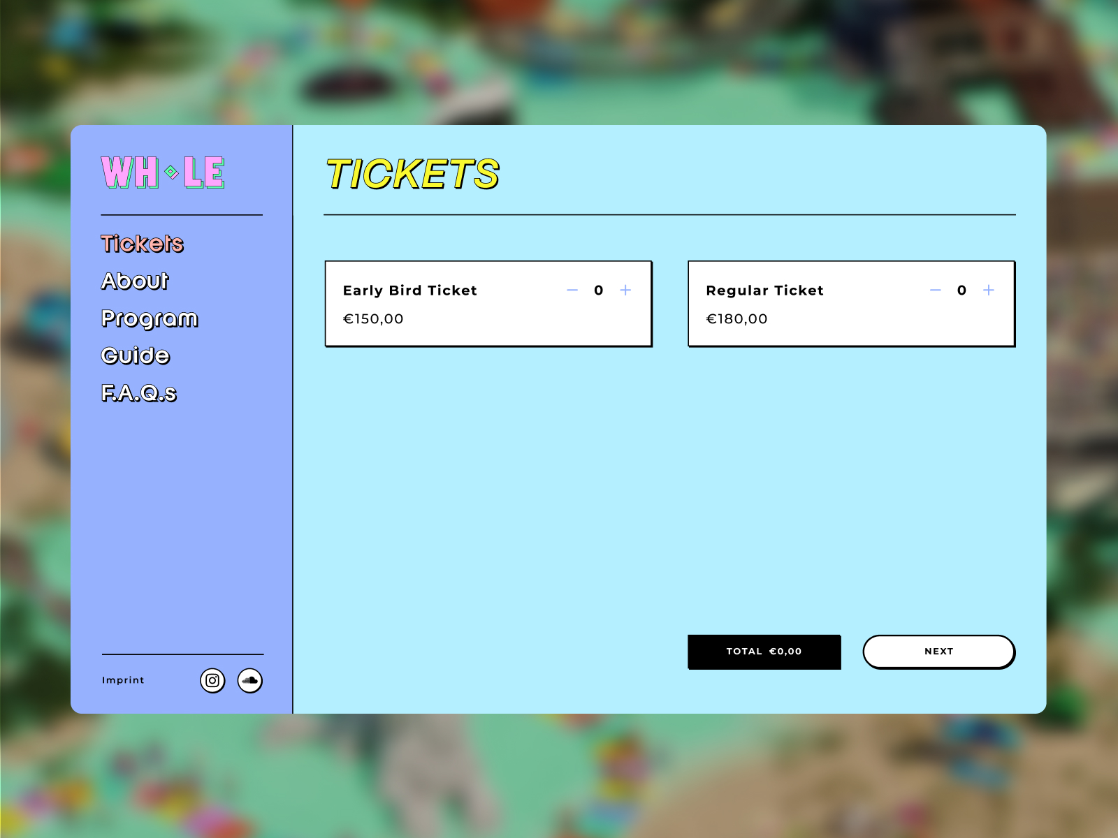 Ticket Shop Page