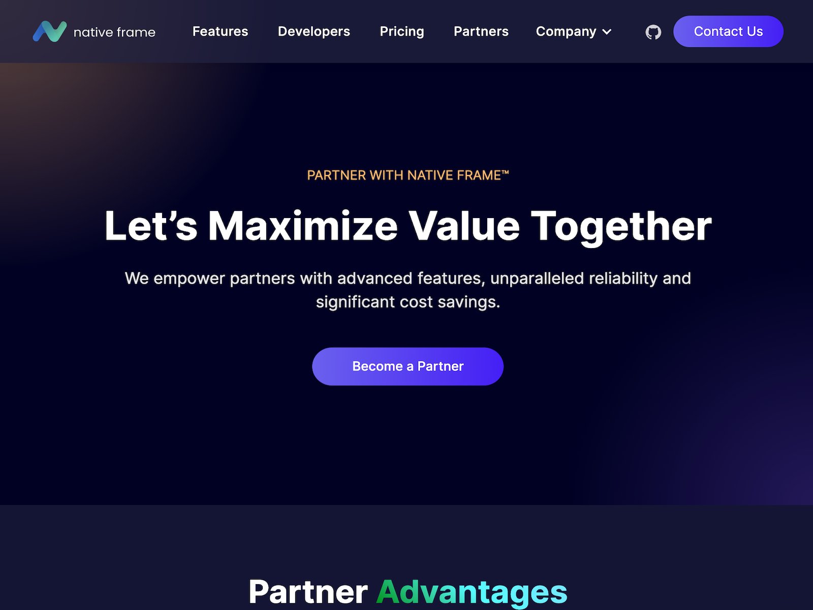 Partners Page - Live Video API