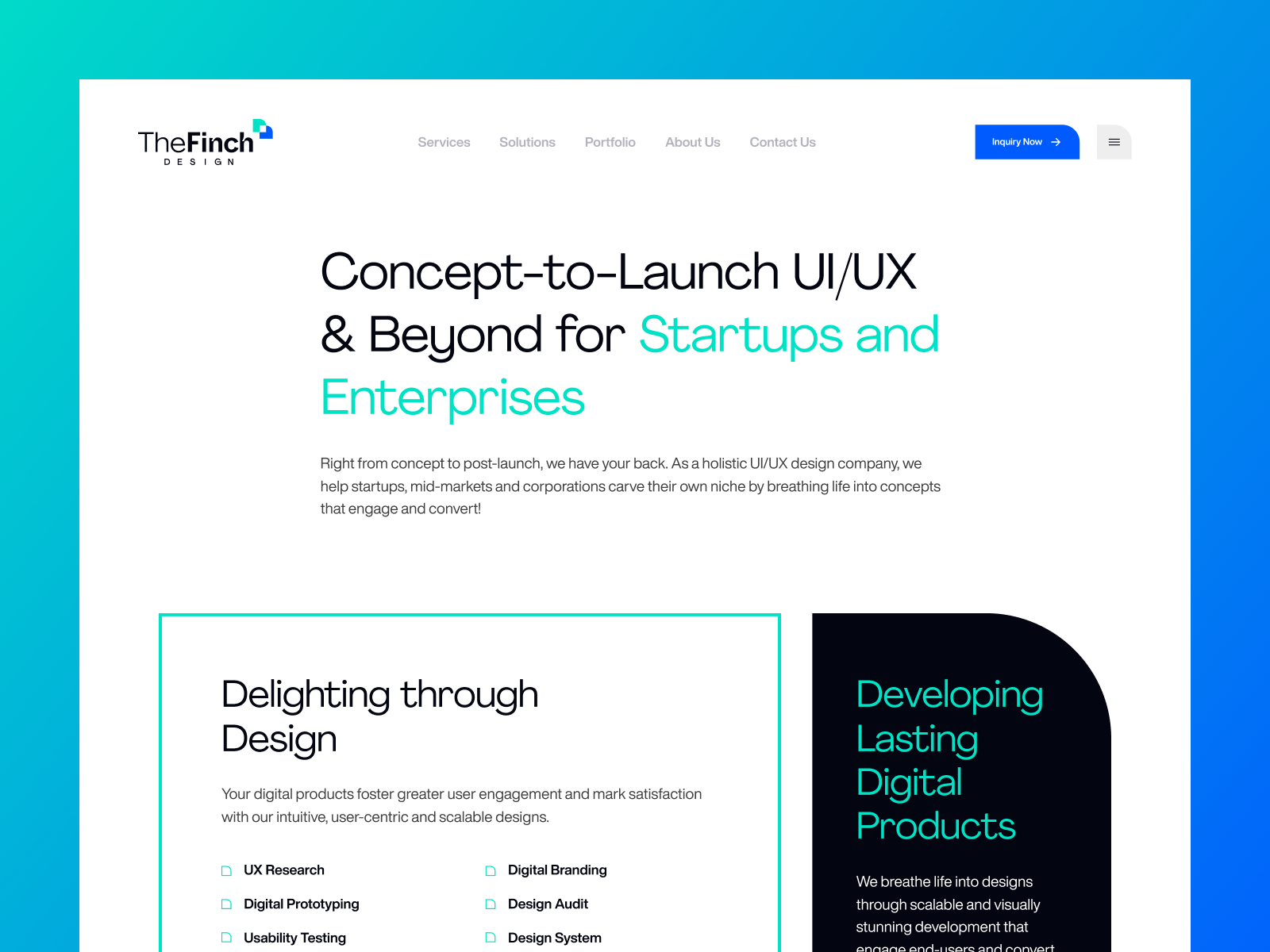 Concept-to-Launch UI/UX & Beyond for Startups and Enterprises